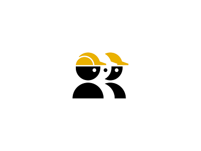 Three miners logo brand branding builder design elegant graphic design helmet logo logo design logo designer logodesign logodesigner logotype mark miner modern negative space negativespace sign worker