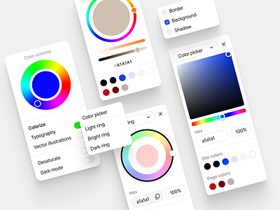 Color pickers experements color color pallete color picker color ring colorize hex pallete panel picker rbg