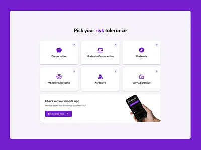 Minimalist Finance UI – Risk Preference Flow finance finance dashboard fintech ui ui design ux ux design web design