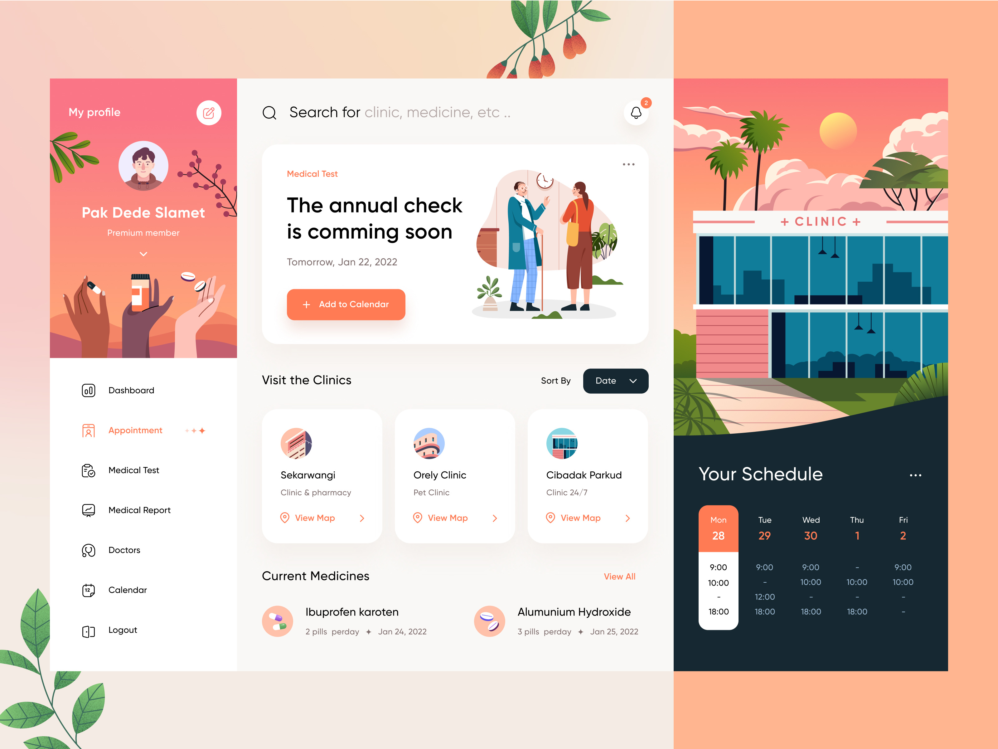 Example of Dashboard & Admin Design (3 Pages)