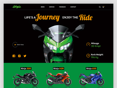 Kawasaki Ninja Motorcycle Shop Landing Page bike bike shop cpdesign creativepeoples cycling ecommerce kawasaki ninja landing page majestic moto motor motorcycle motorcycle shop motorsport ninja royal enfield trending web web design webshop