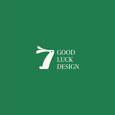 Good Luck Design Logo brand identity branding good luck logo rabbit