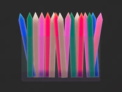 Color Pencils collection blue color creative dark mode green illustration night mode object pencils pink red ui