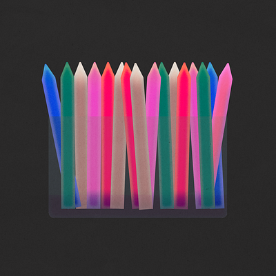 Color Pencils collection blue color creative dark mode green illustration night mode object pencils pink red ui