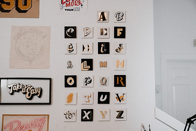 Complete Hand Painted Letter Series alphabet custom hand lettered alphabet