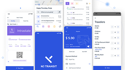 NJTransit App Redesign end to end design process figma ui ux