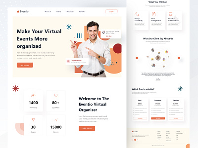 Virtual Event Management branding clean design dashboard design event event app event management event organizer event planner illustration landing page landingpage management management system ui ux virtual conferance virtual meeting web website