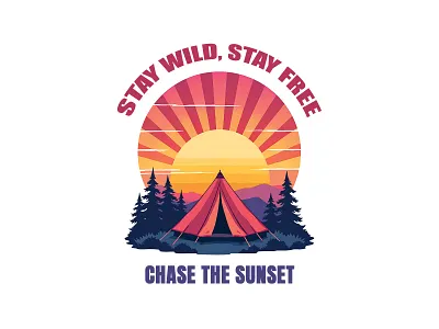 Stay Wild, Stay Free campvibes design mountain tee travel tshirt tshirt