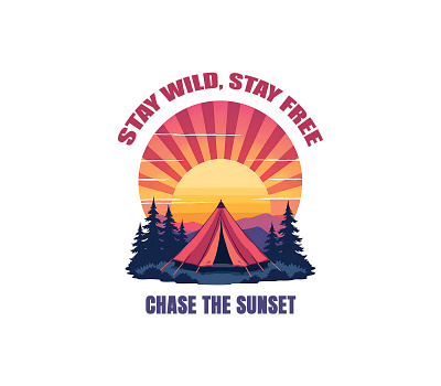 Stay Wild, Stay Free campvibes design mountain tee travel tshirt tshirt