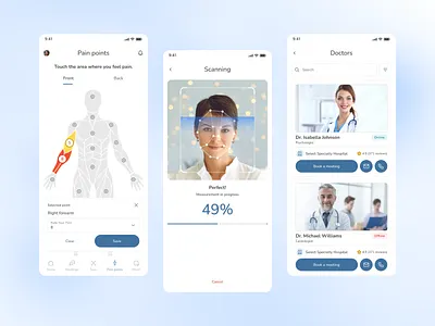 HealHub - Medical Health Mobile App app design clean design clinic doctor doctor appointment health app healthcare hospital medical app medical ui medicine minimal mobile app mobile ui modern ui patient telemedicine ui design ux design wellness