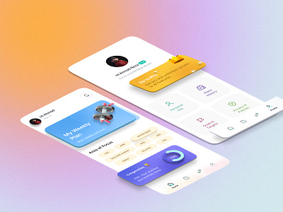 Fitness & Workout Tracker app 3d object fitness illustration isometric minimal sport app tracker tracker app ui ui design uxdesign workout workout tracker