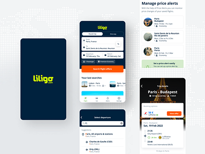 Liligo - Mobile app android app cars flights ios mobile search engine travel ui ux