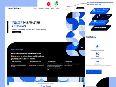 Web3 Trust Validation Platform blockchain design crypto identity crypto platform crypto staking interactive layout modern website reputation system smart contracts token economy trust score typography ui design user friendly ux design ux ui validation platform web design web3 website yield farming