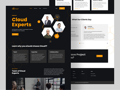 Cloud7 - Landing Page cloud cloud website design landing page modern modern design ui ui design uiux uiuxdesign web web design website