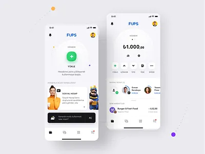 FUPS Account Screens account app clean dark darkmode dashboard design ios mobile mobileapp ui ux