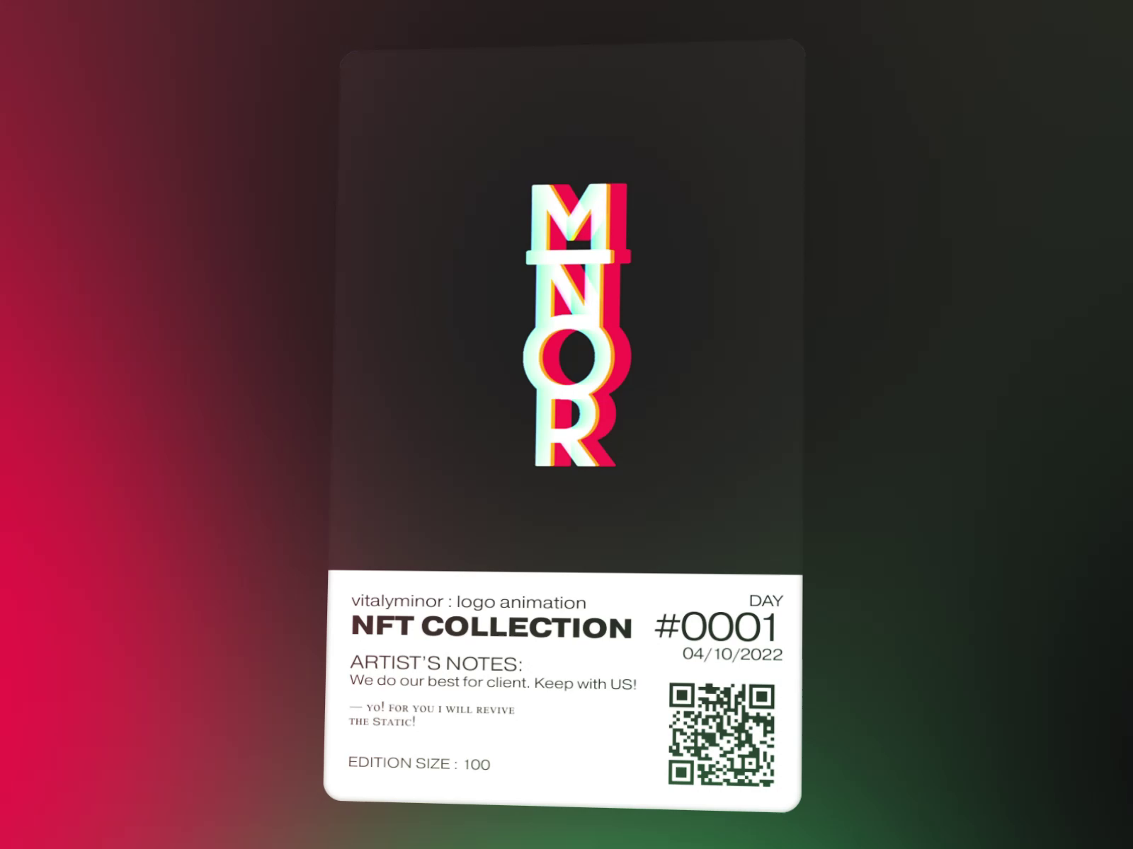 Example of NFT / Glitch logo