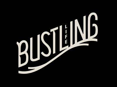 Bustling bustling busy design doodle drawing illustration lettering life logo typography vector