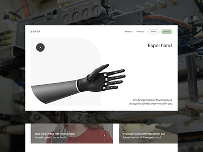 Esper - Layouts branding concept grid hand layout minimalist redesign tech typography ui white