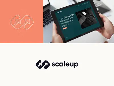 ScaleUp Brand Identity agency art direction brand development brand identity branding clean design code consulting design concept logo logo design logotype mark scaleup start up studio symbol web development