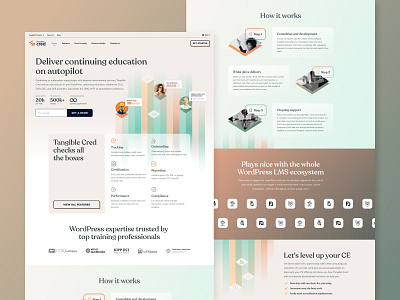 TangibleCred Web Design accreditation branding continuing education ed tech lms lms design logo saas ui ux web design wordpress