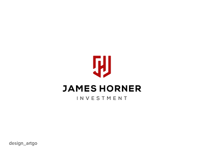 James Horner, JH Logo branding design flat illustration james horner jh logo logos minimal monogram simple typography ui vector