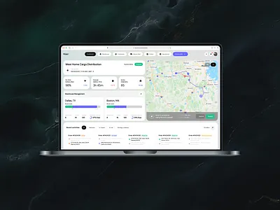 AI Logistics Dashboard app concept design discovery ui