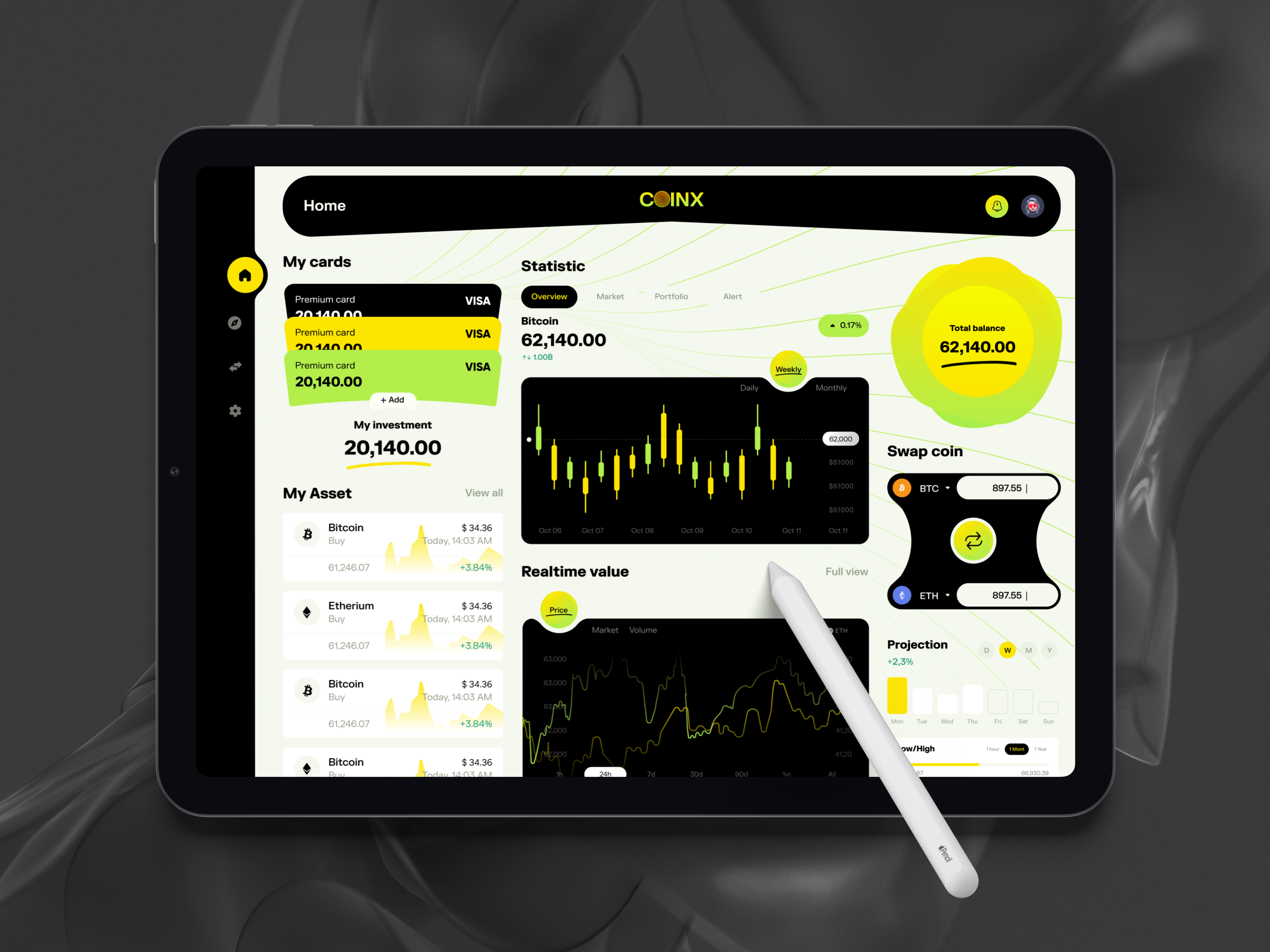 Example of Fintech Dashboard UI/UX Design (Web App)