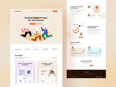 DevAgency Landing Page agency agency landingpage business company creative creative agency devagency digital agency homepage illustration landing page marketing agency trend ui design visual visual design web design