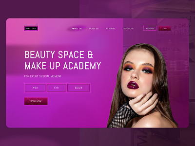 Beauty Space – Home Page app branding design graphic design typography ui ux