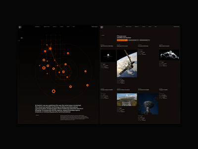 AI Website design satellite tech startup ✦ Instinct design e commerce landing page service site startup ui ux web web design website