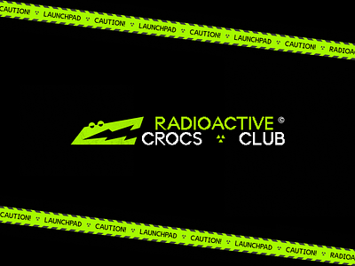 Radioactive Crocs Club. NFT Collection – Logo branding color palette design graphic design identity logo