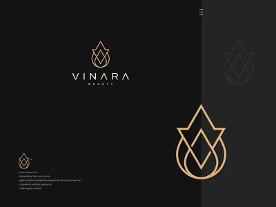 Vinara Beauty beautiful beauty branding character design icon logo logotype mark skincare spa symbol vector vlogo women