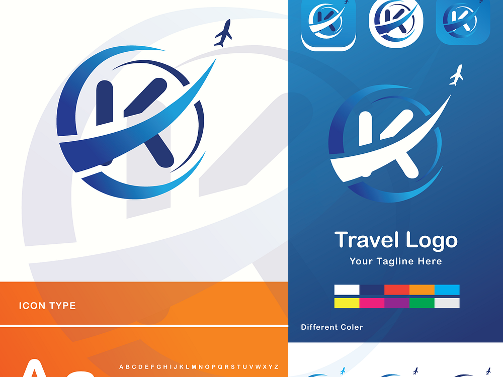 K Travel Logo Design designs, themes, templates and downloadable graphic elements on Dribbble