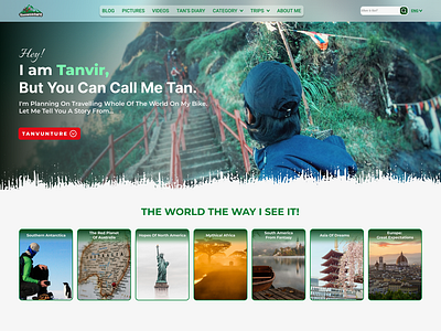 Hero Section | UI Design | Travel Blog hero section logo design travle blog ui uiux