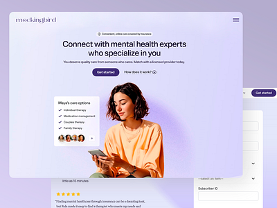 Modern Mental Health Platform health platform healthcare website mental mental health modern interface online counseling psychology service responsive therapy platform trustworthy typography ui design user engagement user friendly ux design ux ui web accessibility web design website wellness platform