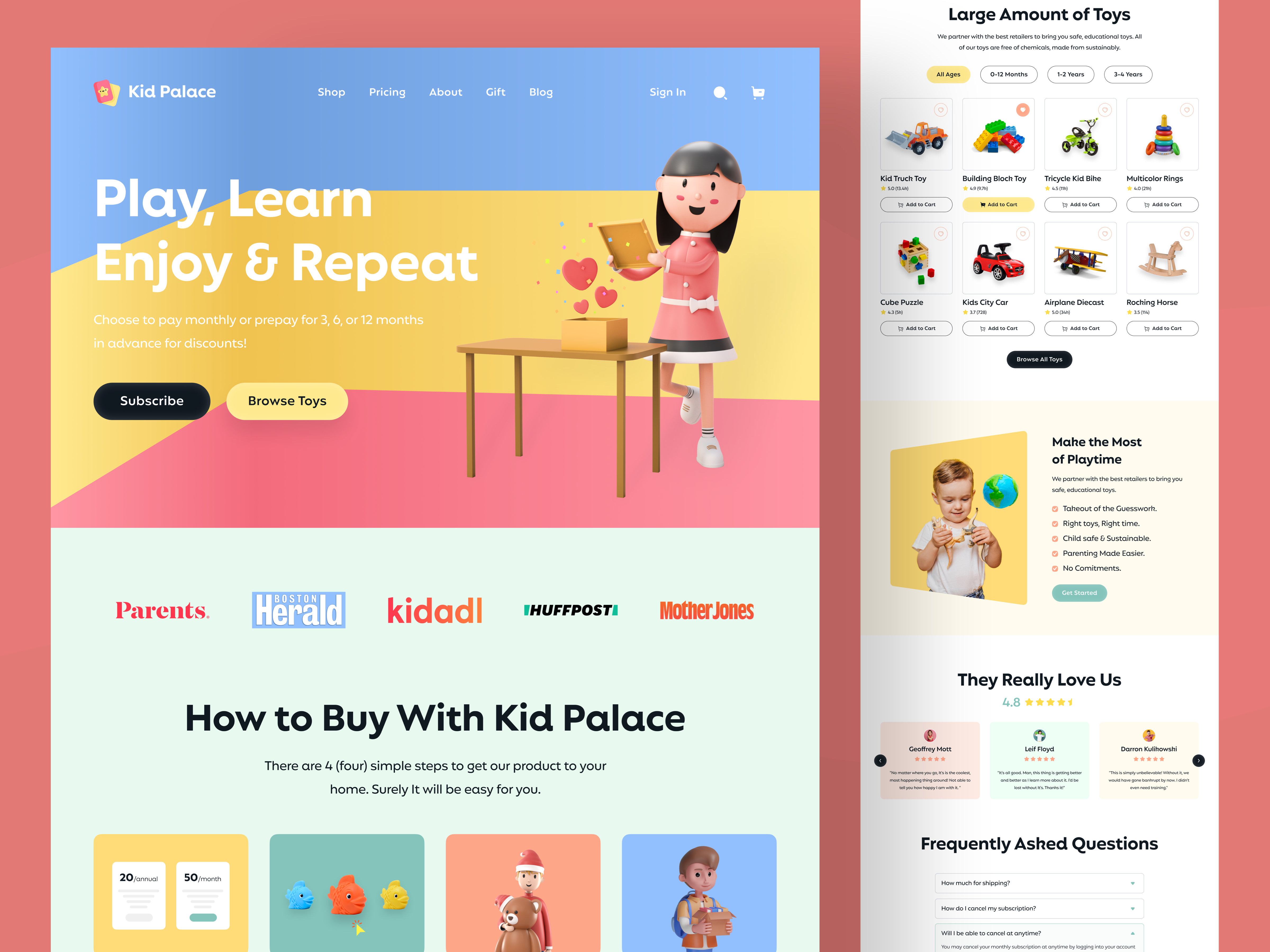 kids designer websites