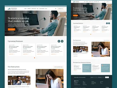 Statistical Horizons Website Homepage corporate website design graphic design ui ux web design website design