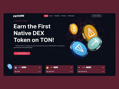 Crypto Trading DEX Platform blockchain crypto platform crypto wallet decentralized market defi website dex platform dex trading finance dashboard investment platform modern interface token exchange ton blockchain trading trading dashboard ui design ux design ux ui web design web3 website