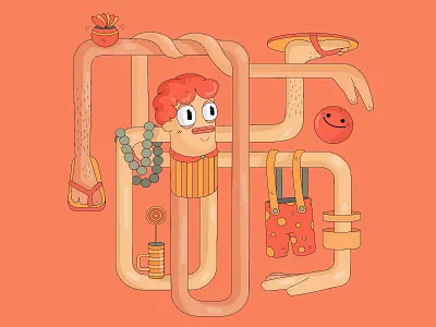 Involute folks 1 animation dribbble illustration illustrator