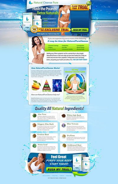 Detox Cleanse Landing Page Design optin landing page