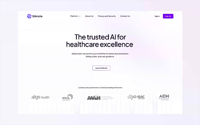 Silknote - Website Overview animation clinic website graphic design health ui healthcare healthcare startup landing page med tech medial website medical care medical landing page motion graphics online doctor appointment saas syngri ui ux web web site website