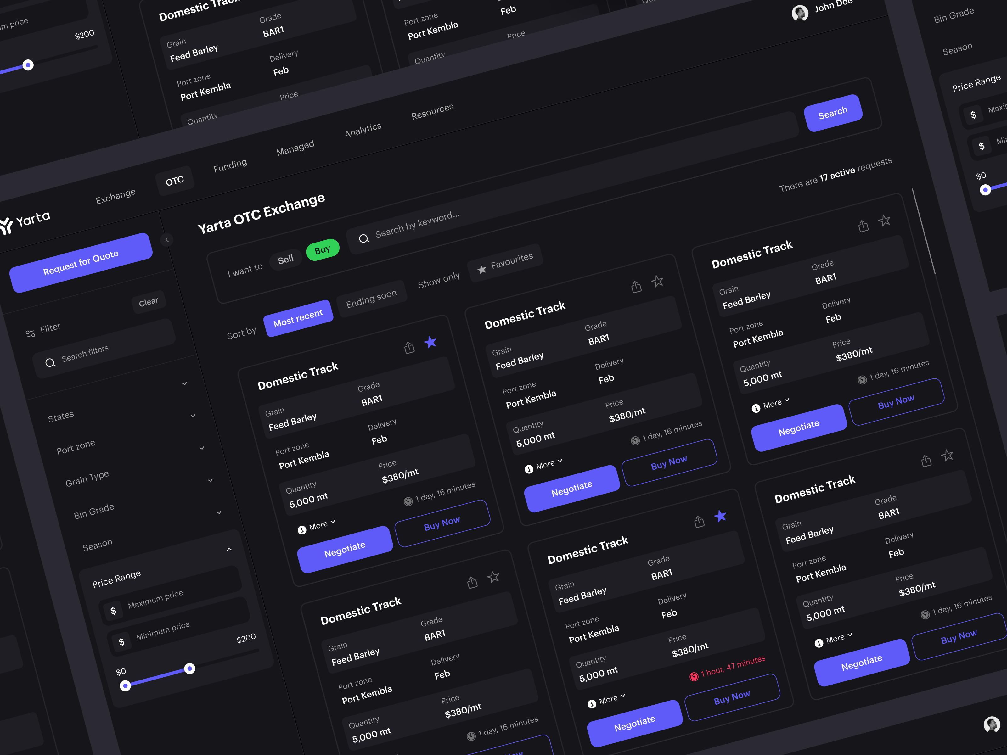 Dashboard UI - Commodity Trading by Adrian Rusnac for Vivid Motion® on ...