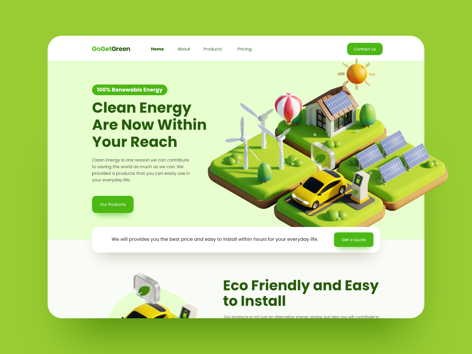 Example of 3D Illustration For Web Landing Page