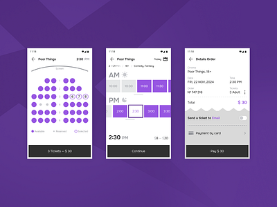 POS Mobile App animation app check data events hall layout point of sale pos product design receipt success terminal tickets ui