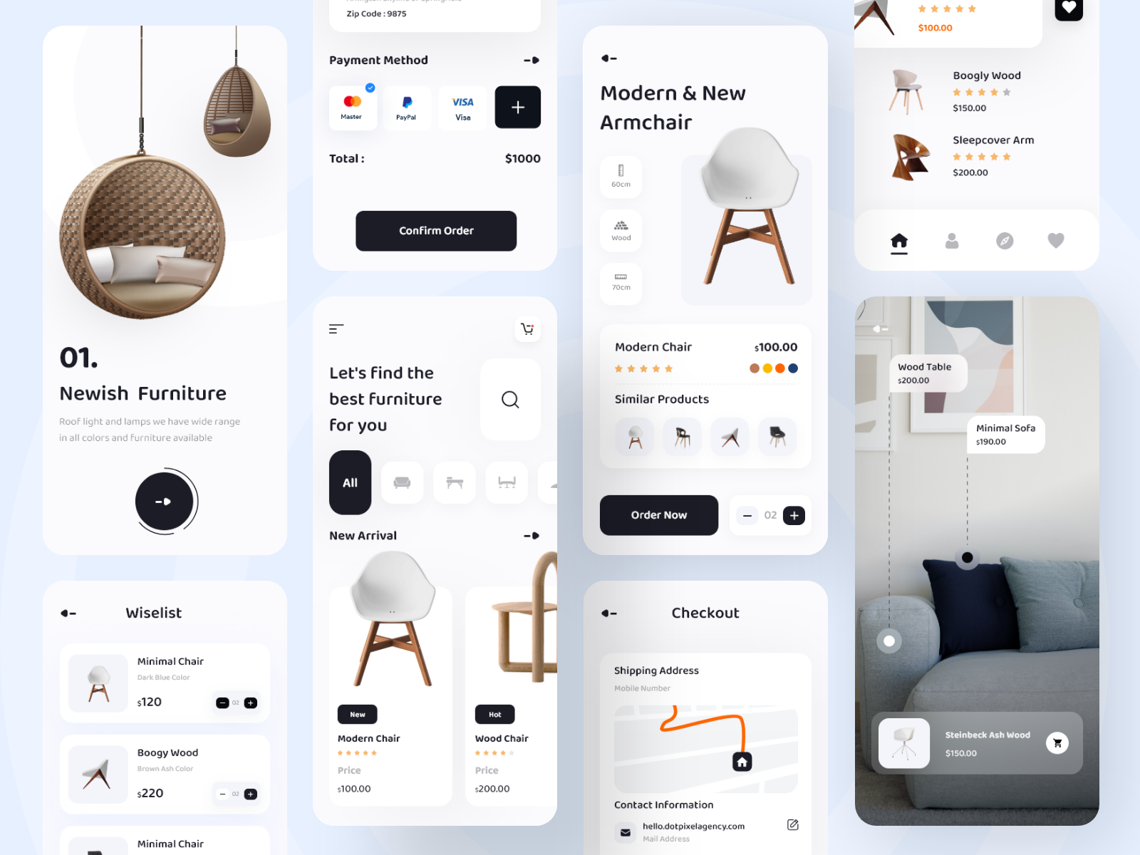 Example of Minimal Mobile App Design (35+ Screens)