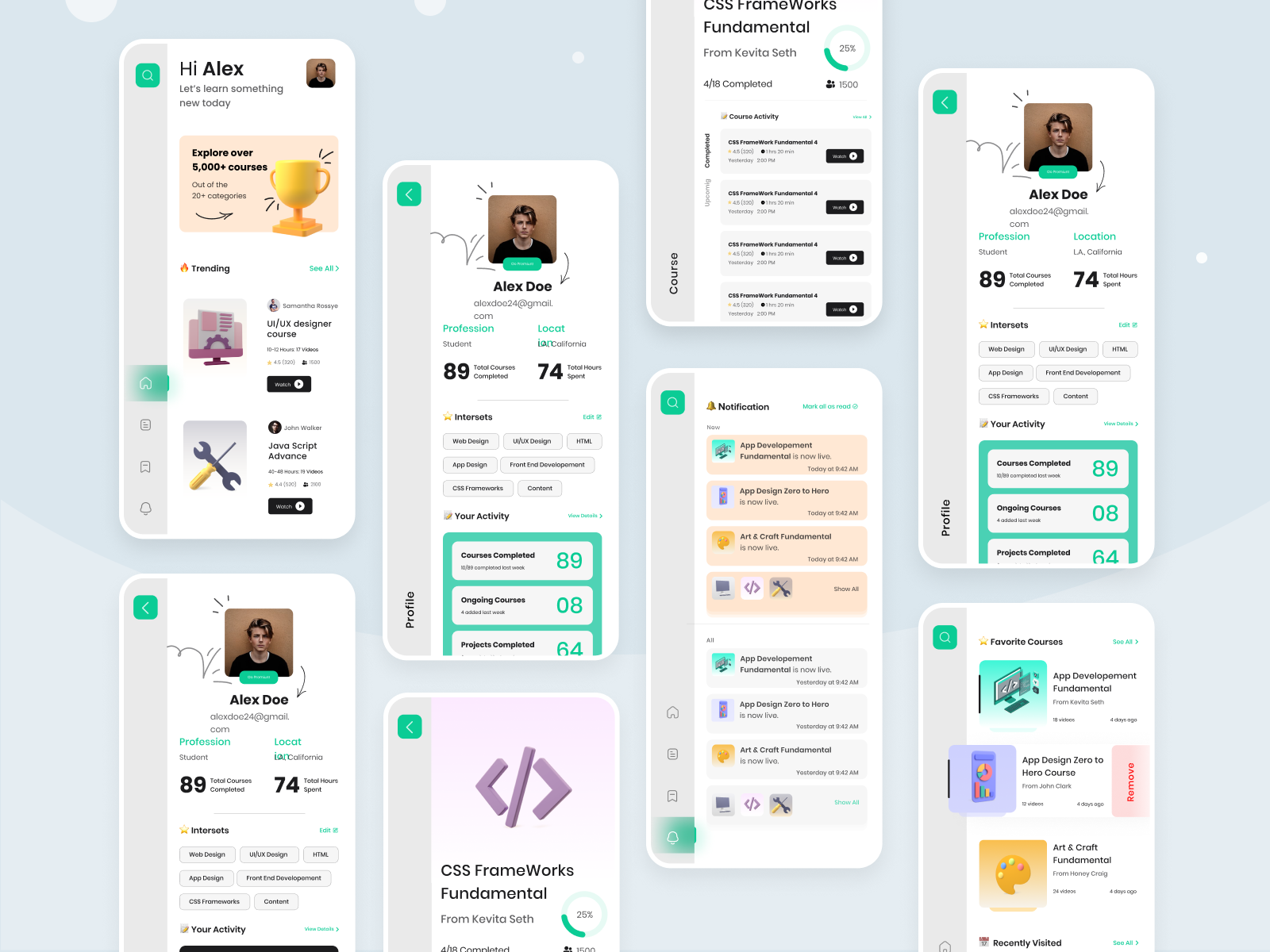 Example of UI/UX Design For  Mobile Apps