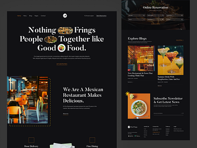 Restaurant Website: Landing Page design landing page product design restaurant restaurant website uihut uiux design web design webpage website website design