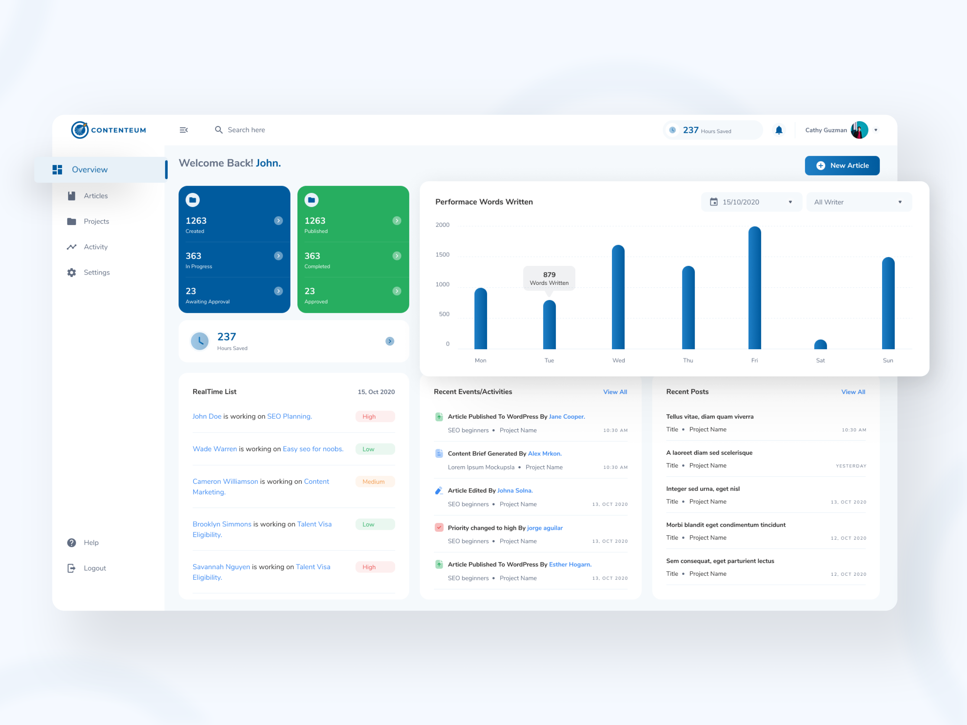 Example of Dashboard Design Starter Pack 🚀