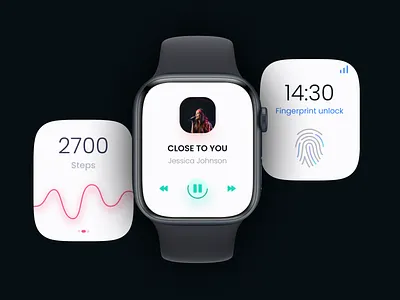 Watch UI - Workout & Fitness App app apple watch biometrics fitness gym music tech ui ux watch watch app watch ui workout