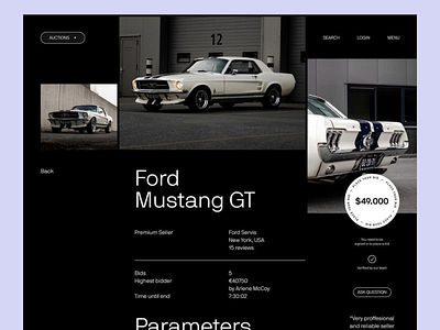 Classic Car Auction Platform auction platform auto marketplace automotive platform bidding page car auction classic car classic cars e commerce platform interactive design modern interface online auction typography ui design user experience user friendly ux design ux ui vehicle bidding web design website